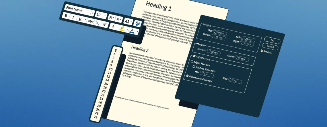 paper with word tool interface