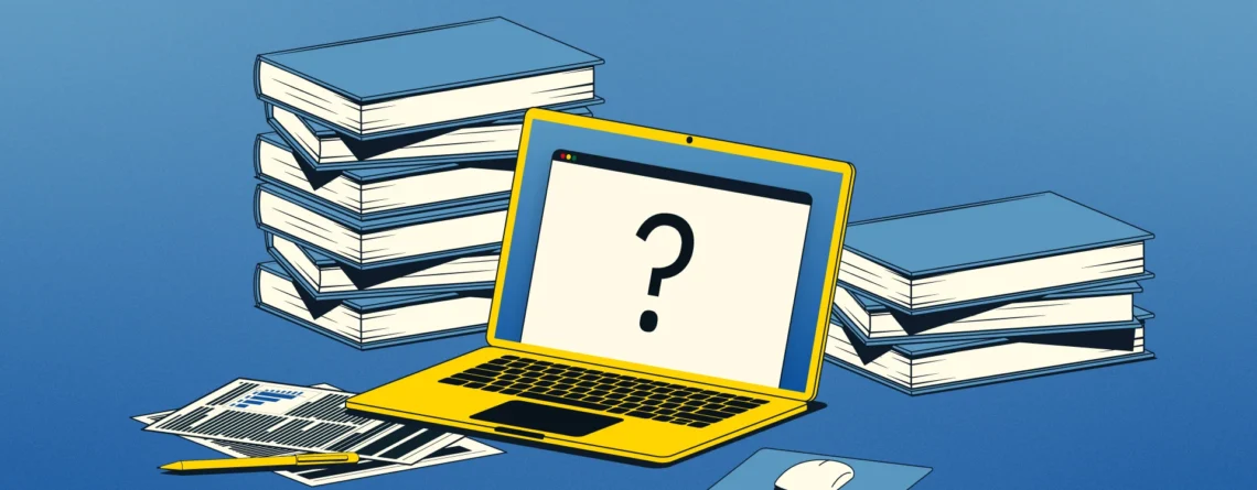 notebook and books